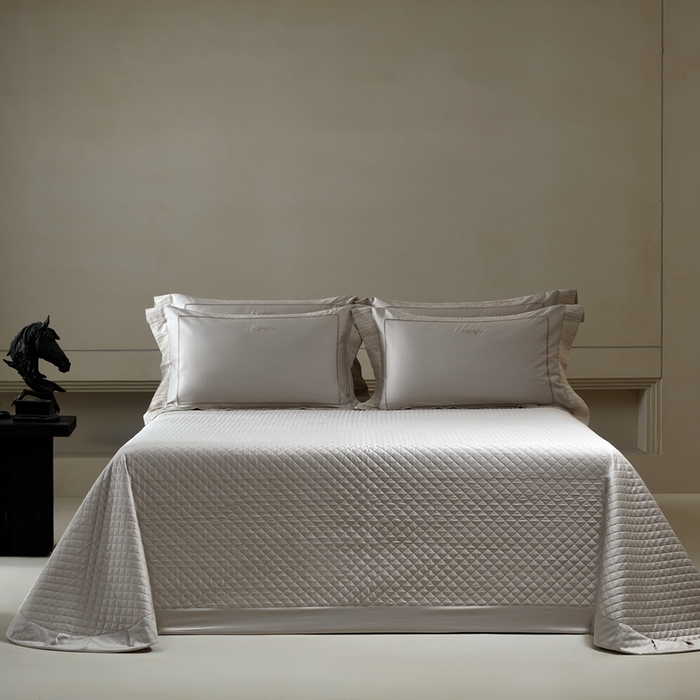 91家纺网 家纺一手货源 找家纺 （总）佳汐蓝家纺 2025新款亲肤舒适色织提花四件套-格瑞丝