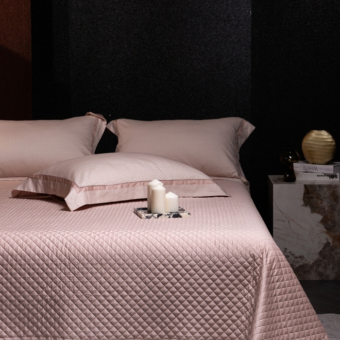 91家纺网 家纺一手货源 找家纺 （总）佳汐蓝家纺 2025新款亲肤舒适色织提花四件套-茜茜格