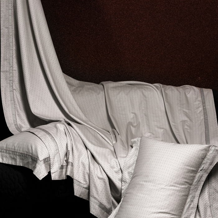 91家纺网 家纺一手货源 找家纺 佳汐蓝家纺 2025新款亲肤舒适色织提花四件套-茜茜格 茜茜格-灰