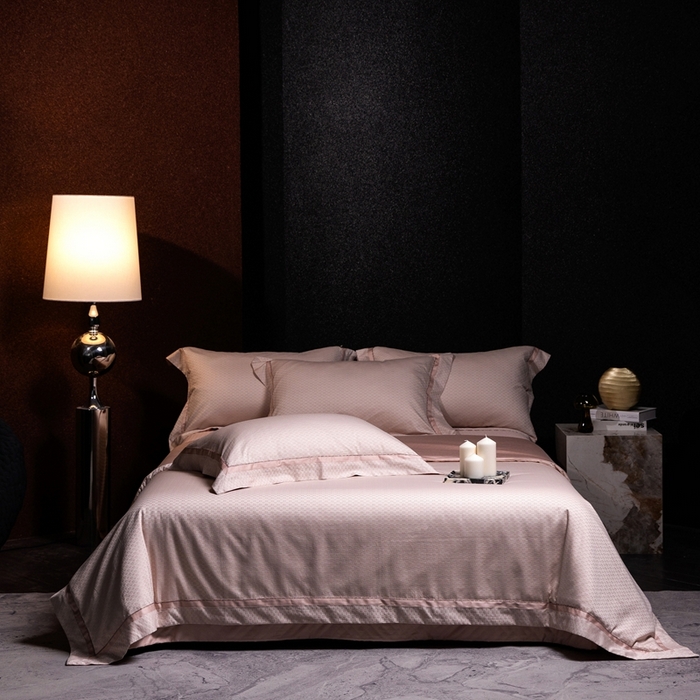 91家纺网 家纺一手货源 找家纺 （总）佳汐蓝家纺 2025新款亲肤舒适色织提花四件套-茜茜格