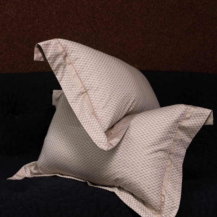 91家纺网 家纺一手货源 找家纺 佳汐蓝家纺 2025新款亲肤舒适色织提花四件套-茜茜格 茜茜格-咖