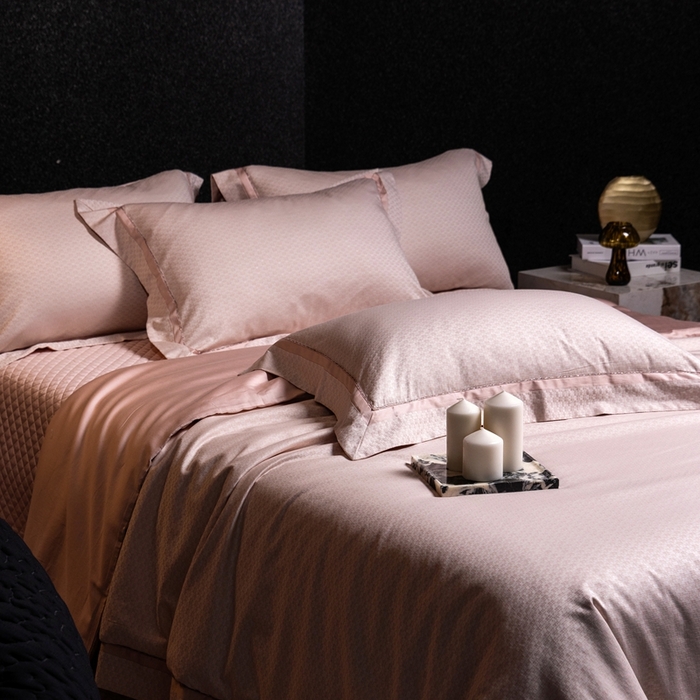 91家纺网 家纺一手货源 找家纺 （总）佳汐蓝家纺 2025新款亲肤舒适色织提花四件套-茜茜格