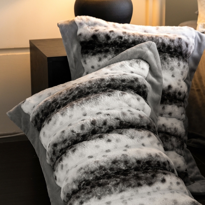 91家纺网 家纺一手货源 找家纺 佳汐蓝家纺 2025新款亲肤舒适A类波点兔毛绒四件套-波点兔毛 波点兔毛-深灰