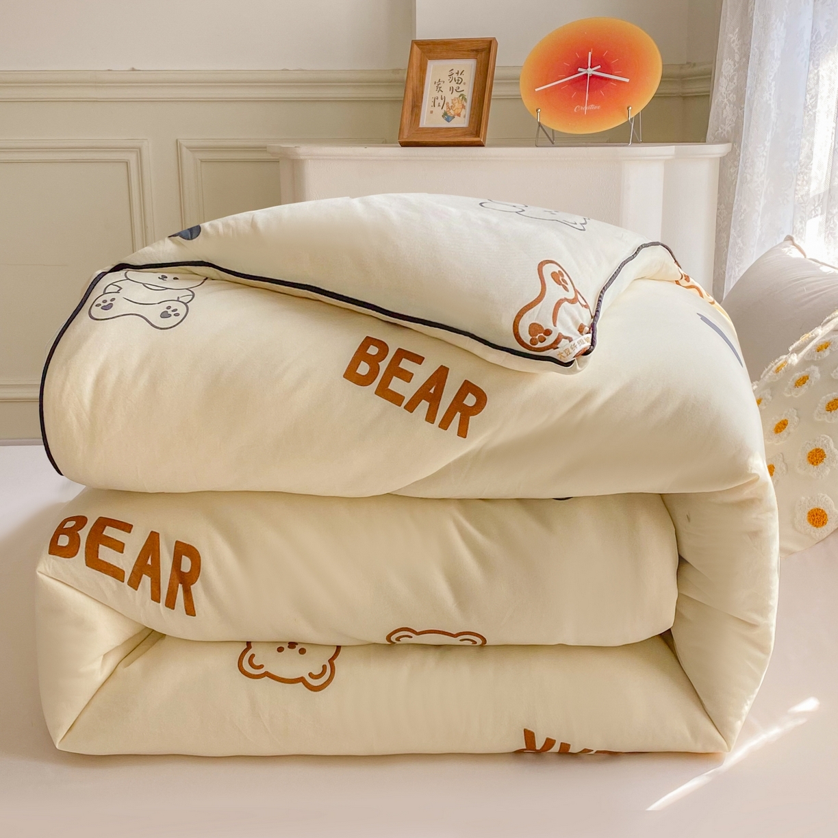 91家纺网 家纺一手货源 找家纺 （总）小叮当家纺仓储工厂店 2025新款A类母婴级宝宝被子豆豆绒牛奶针织棉被子大豆被春秋被秋冬被婴童被夏凉被