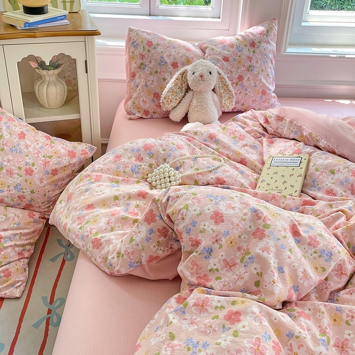 91家纺网 家纺一手货源 找家纺 （总）梦卓家纺 2025新款超柔云感双层纱四件套