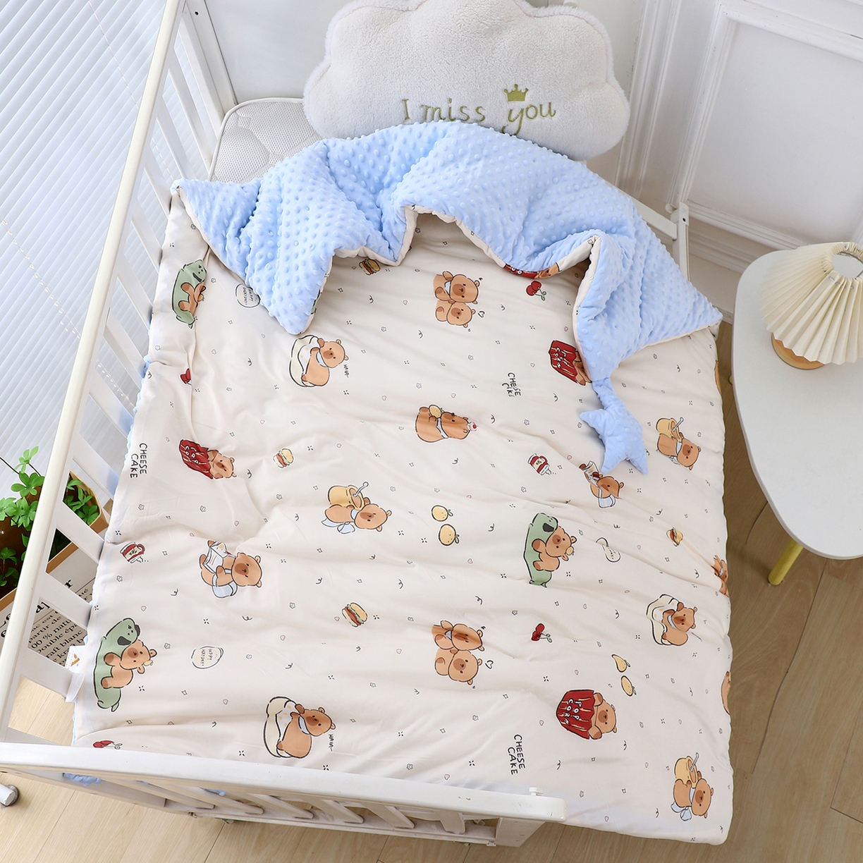 91家纺网 家纺一手货源 找家纺 （总）悦织湾家纺 小海星款针织棉宝宝绒豆豆被被子被芯2025新款秋冬轻奢时尚单人床学生宿舍毛毯