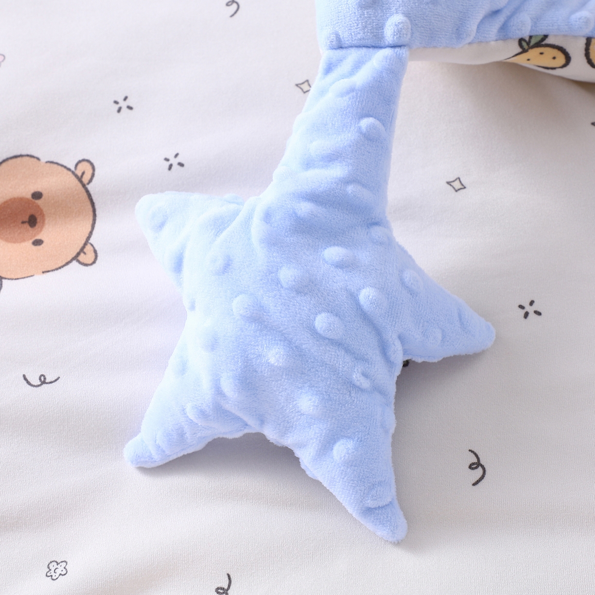 91家纺网 家纺一手货源 找家纺 （总）悦织湾家纺 小海星款针织棉宝宝绒豆豆被被子被芯2025新款秋冬轻奢时尚单人床学生宿舍毛毯