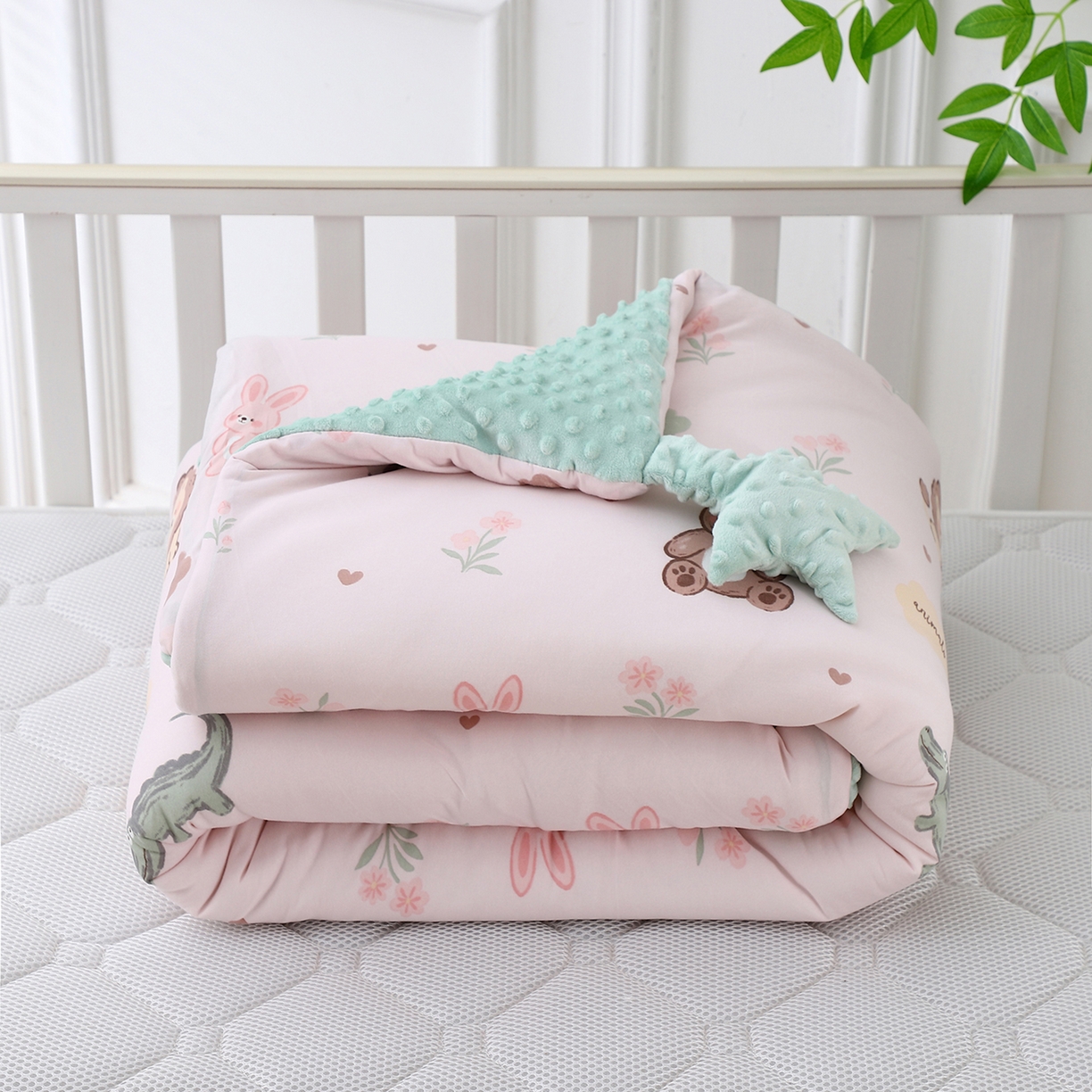 91家纺网 家纺一手货源 找家纺 （总）悦织湾家纺 小海星款针织棉宝宝绒豆豆被被子被芯2025新款秋冬轻奢时尚单人床学生宿舍毛毯