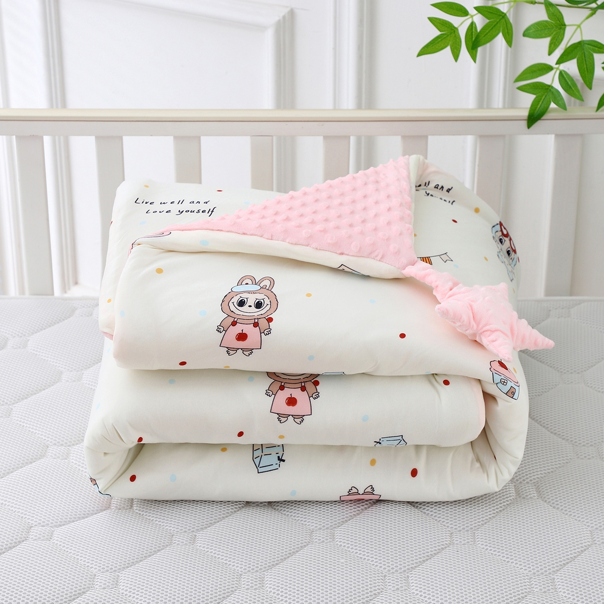 91家纺网 家纺一手货源 找家纺 （总）悦织湾家纺 小海星款针织棉宝宝绒豆豆被被子被芯2025新款秋冬轻奢时尚单人床学生宿舍毛毯