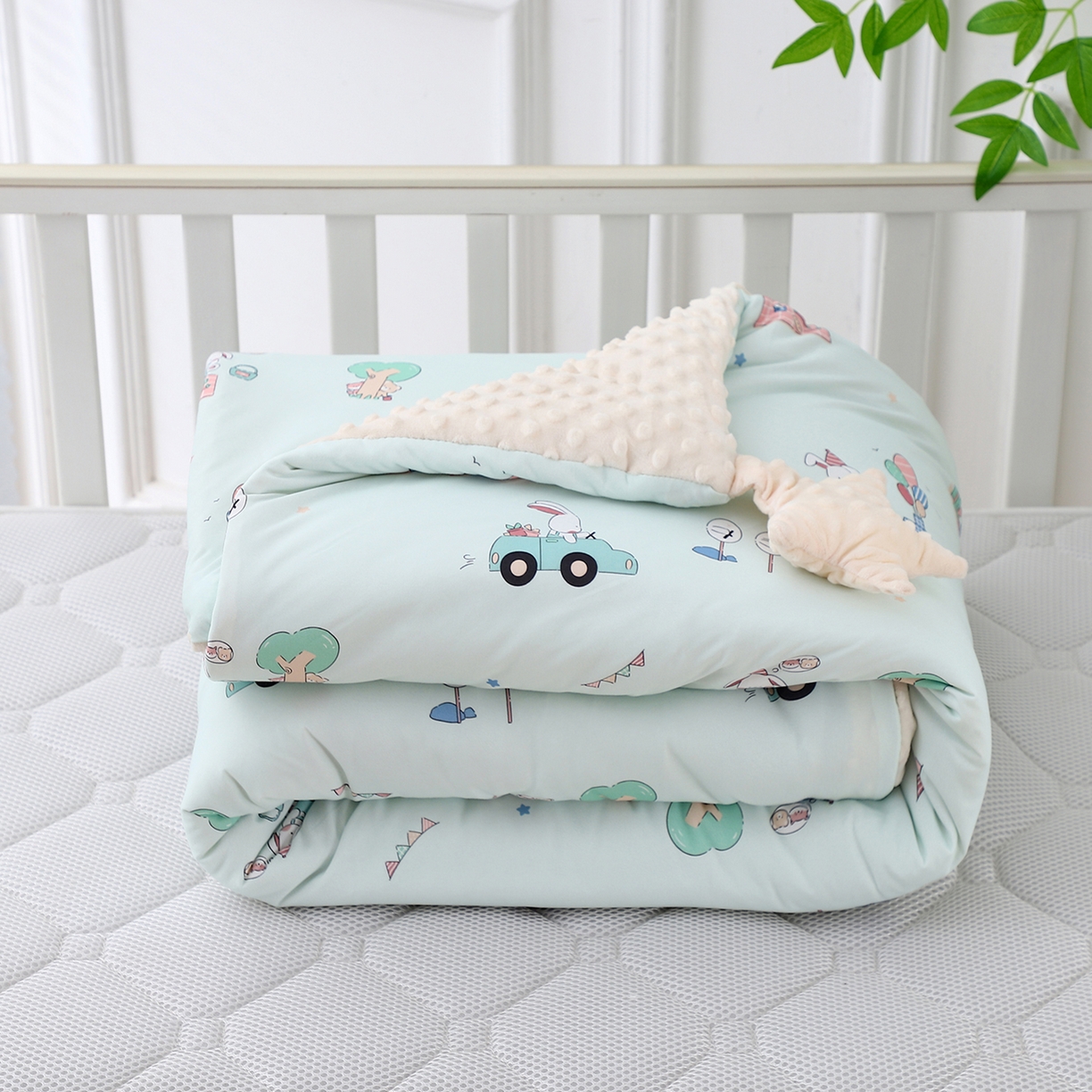 91家纺网 家纺一手货源 找家纺 （总）悦织湾家纺 小海星款针织棉宝宝绒豆豆被被子被芯2025新款秋冬轻奢时尚单人床学生宿舍毛毯