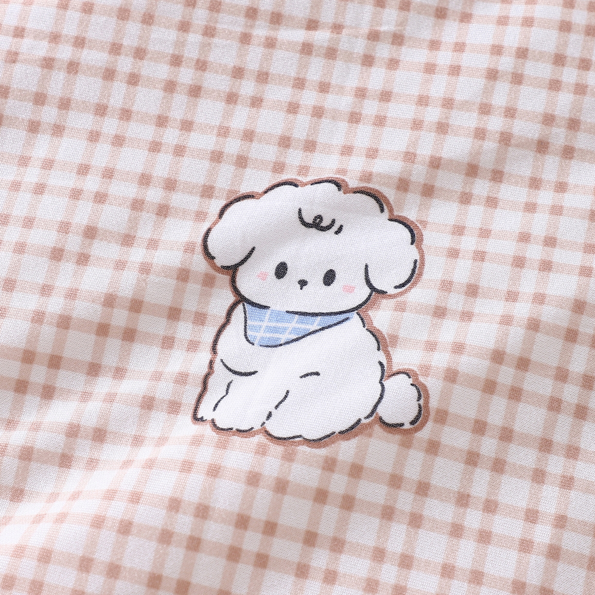 91家纺网 家纺一手货源 找家纺 悦织湾家纺 小海星款针织棉宝宝绒豆豆被被子被芯2025新款秋冬轻奢时尚单人床学生宿舍毛毯 小狗卷卷