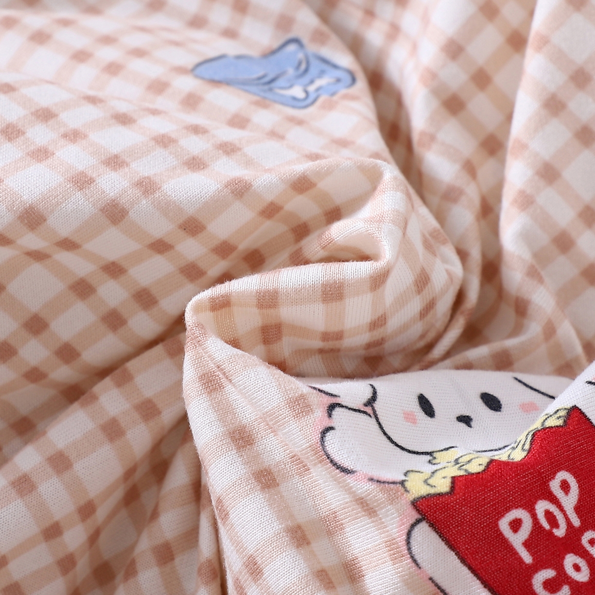 91家纺网 家纺一手货源 找家纺 悦织湾家纺 小海星款针织棉宝宝绒豆豆被被子被芯2025新款秋冬轻奢时尚单人床学生宿舍毛毯 小狗卷卷