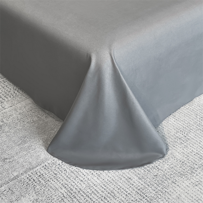 91家纺网 家纺一手货源 找家纺 博纳家纺 2025新款双色宽边高级简奢款四件套-维多利亚 高级灰