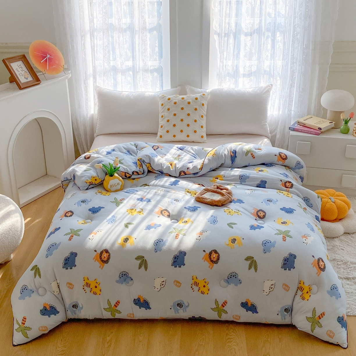 91家纺网 家纺一手货源 找家纺 小叮当家纺仓储工厂店 2025新款A类母婴级宝宝被子豆豆绒牛奶针织棉被子大豆被春秋被秋冬被婴童被夏凉被 牛奶针织被-海岛乐园