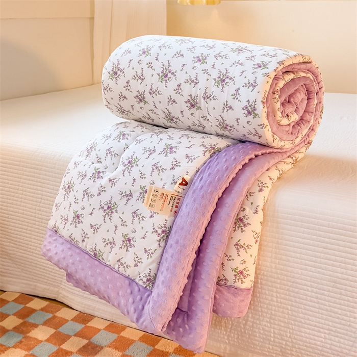 91家纺网 家纺一手货源 找家纺 （总）默忆 2025新款全棉豆豆绒被子豆豆被冬被被芯