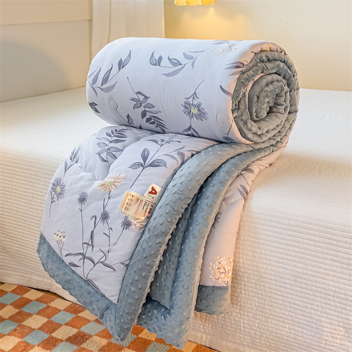 91家纺网 家纺一手货源 找家纺 （总）默忆 2025新款全棉豆豆绒被子豆豆被冬被被芯