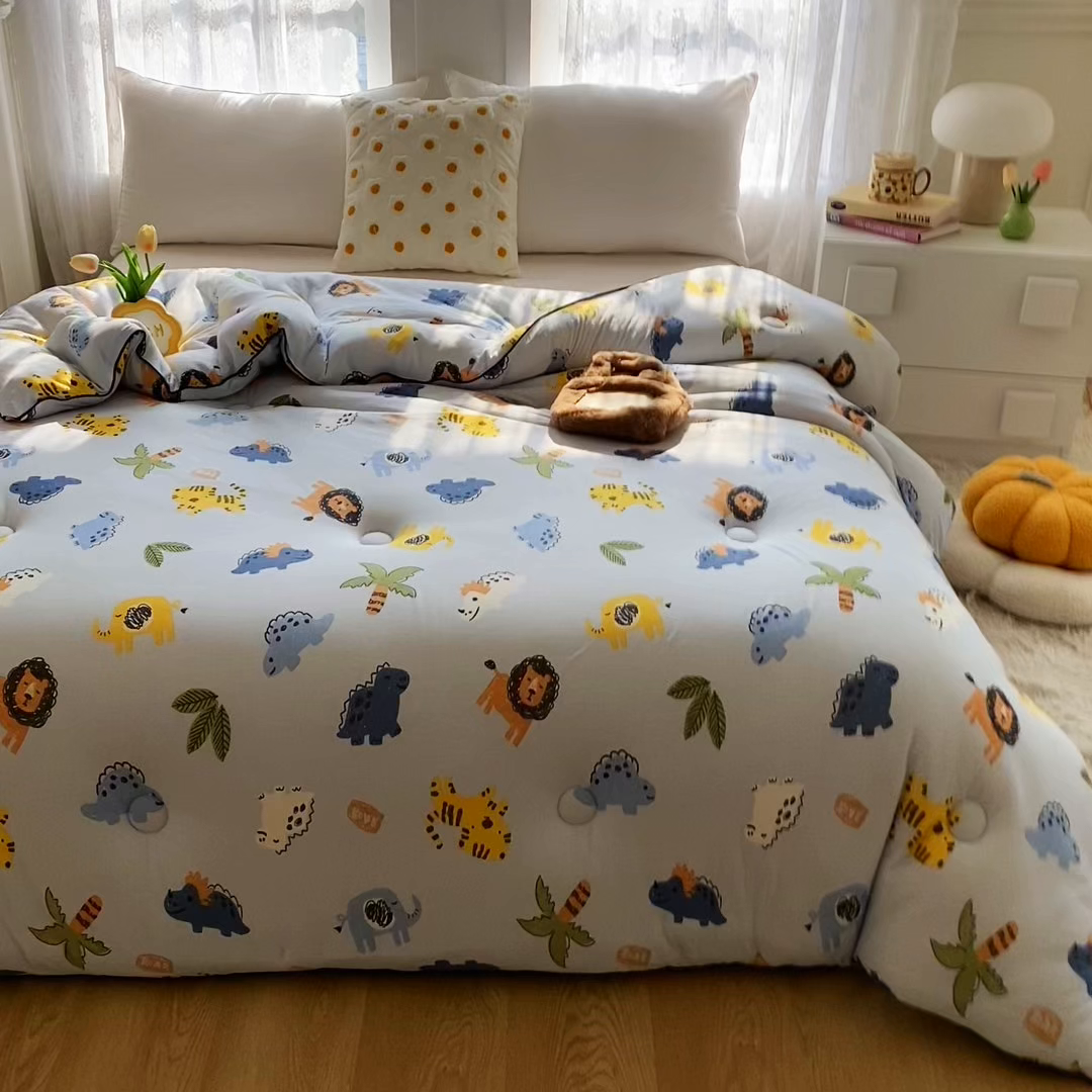 91家纺网 家纺一手货源 找家纺 小叮当家纺仓储工厂店 2025新款A类母婴级宝宝被子豆豆绒牛奶针织棉被子大豆被春秋被秋冬被婴童被夏凉被 牛奶针织被-海岛乐园