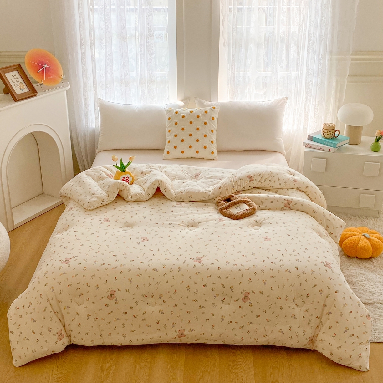 91家纺网 家纺一手货源 找家纺 小叮当家纺仓储工厂店 2025新款A类母婴级宝宝被子豆豆绒牛奶针织棉被子大豆被春秋被秋冬被婴童被夏凉被 牛奶针织被-花间小熊