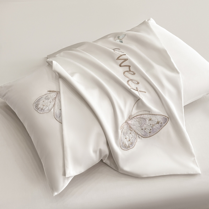 91家纺网 家纺一手货源 找家纺 （总）博纳家纺 2025新款纯棉绣花四件套-蝶舞飞扬