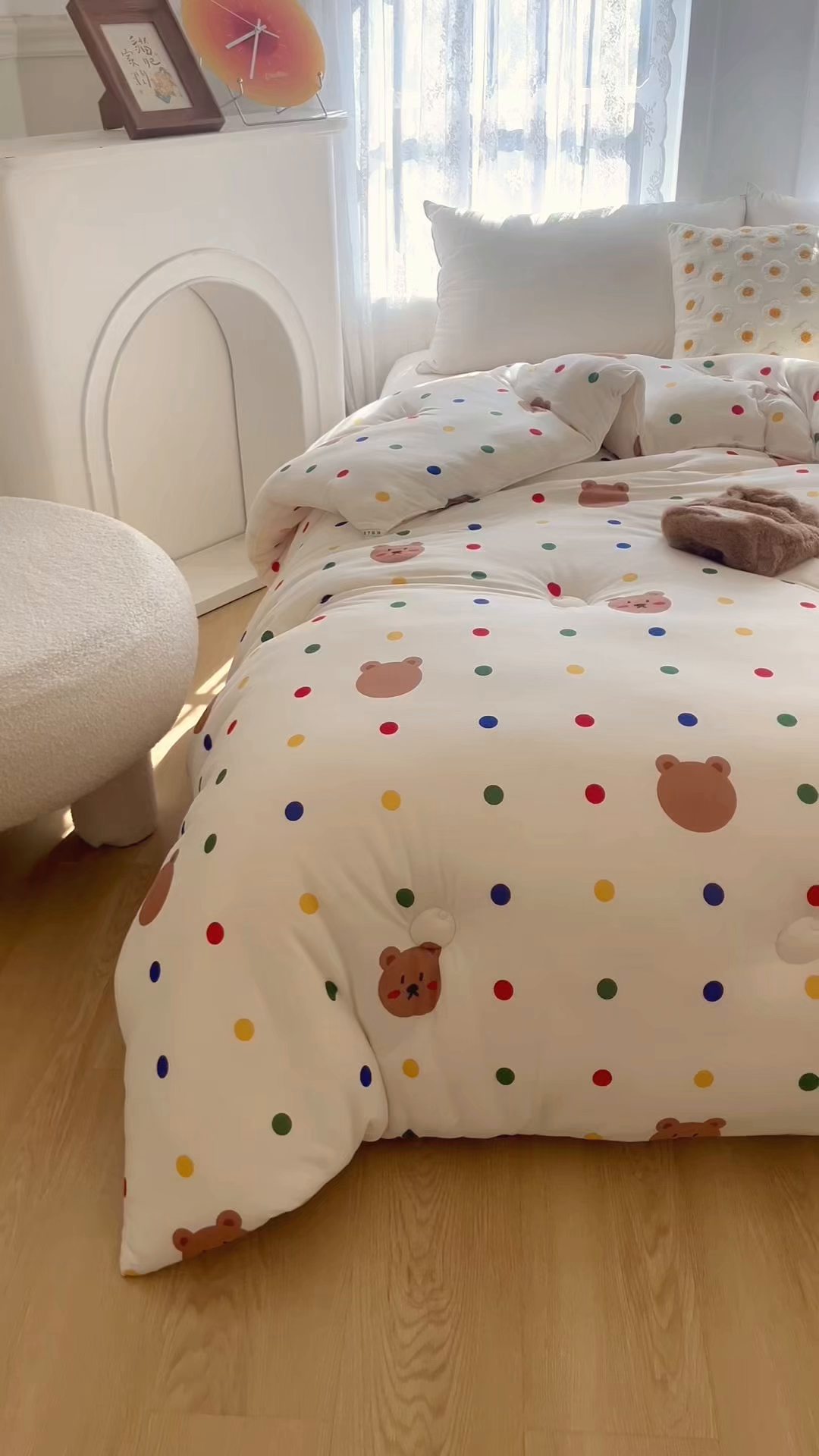 91家纺网 家纺一手货源 找家纺 小叮当家纺仓储工厂店 2025新款A类母婴级宝宝被子豆豆绒牛奶针织棉被子大豆被春秋被秋冬被婴童被夏凉被 牛奶针织被-米洛熊