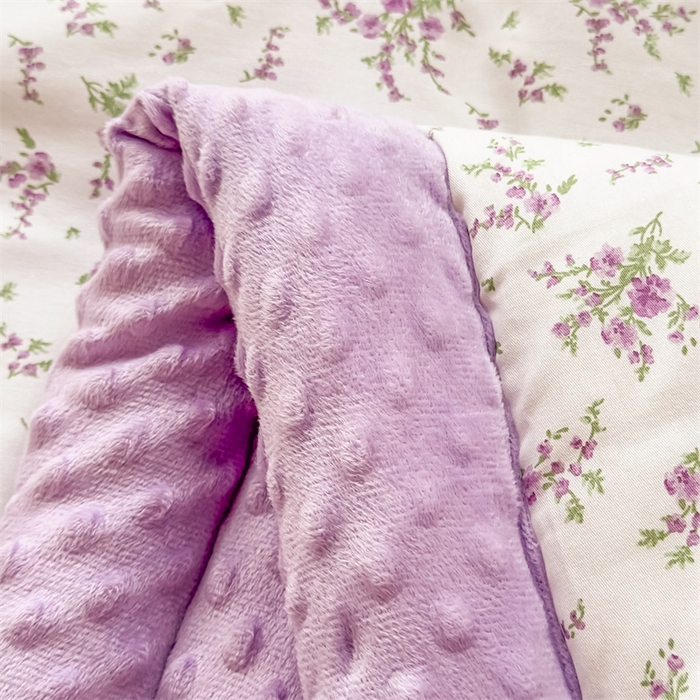 91家纺网 家纺一手货源 找家纺 默忆 2025新款全棉豆豆绒被子豆豆被冬被被芯 花香怡人