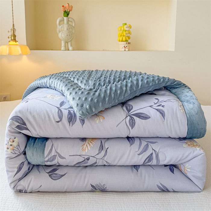 91家纺网 家纺一手货源 找家纺 默忆 2025新款全棉豆豆绒被子豆豆被冬被被芯 兰亭序