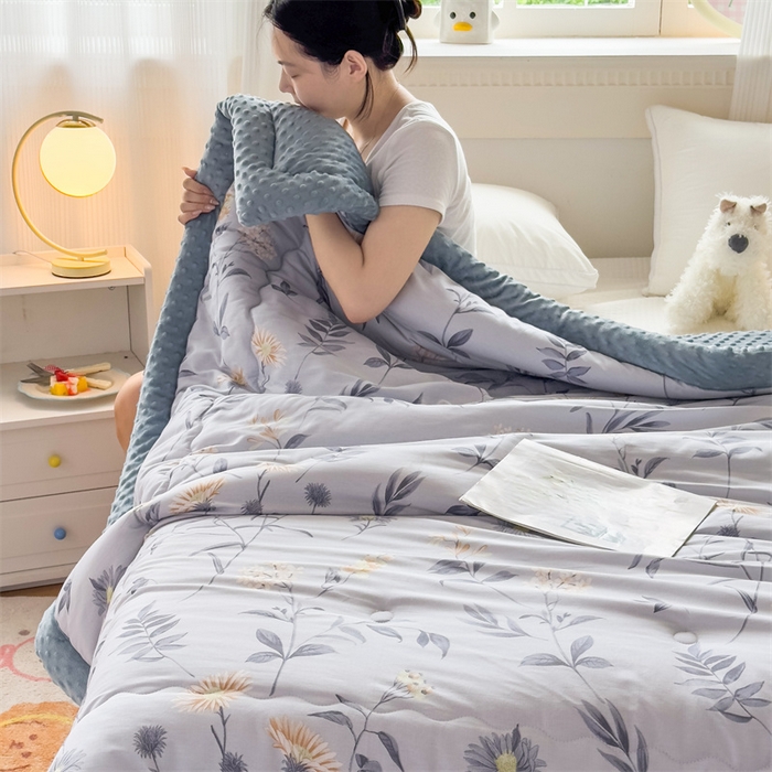 91家纺网 家纺一手货源 找家纺 默忆 2025新款全棉豆豆绒被子豆豆被冬被被芯 兰亭序