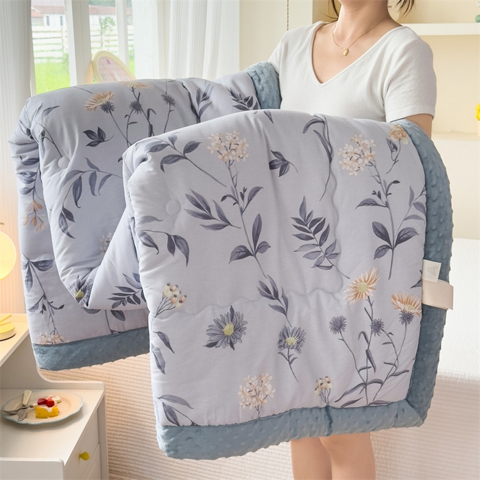 91家纺网 家纺一手货源 找家纺 默忆 2025新款全棉豆豆绒被子豆豆被冬被被芯 兰亭序