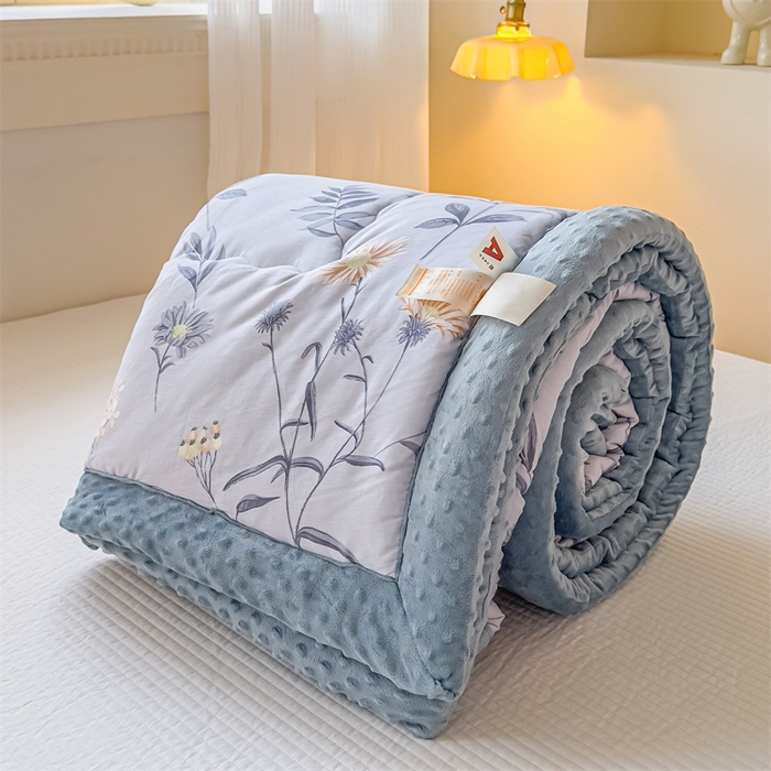 91家纺网 家纺一手货源 找家纺 默忆 2025新款全棉豆豆绒被子豆豆被冬被被芯 兰亭序