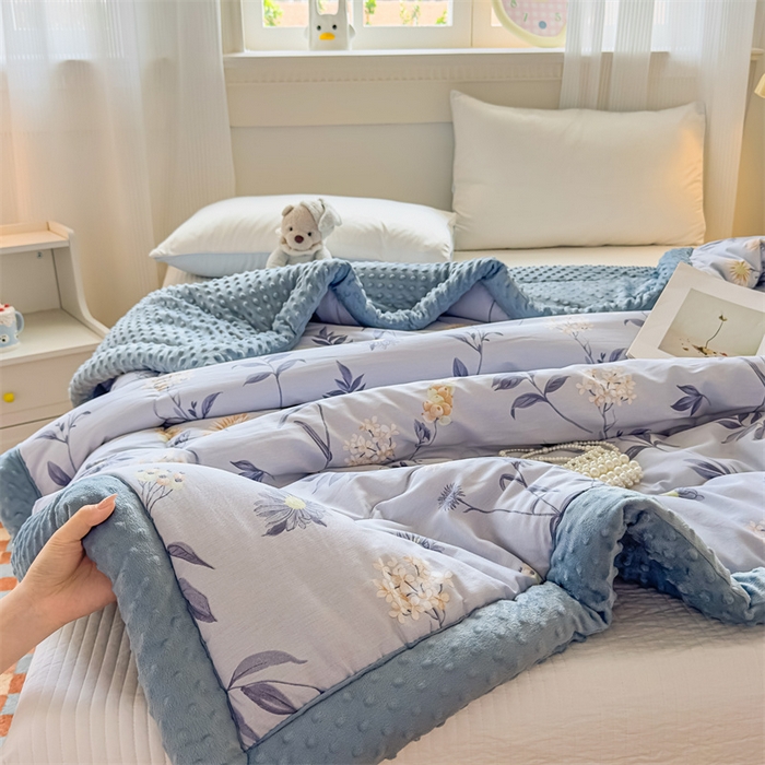 91家纺网 家纺一手货源 找家纺 默忆 2025新款全棉豆豆绒被子豆豆被冬被被芯 兰亭序