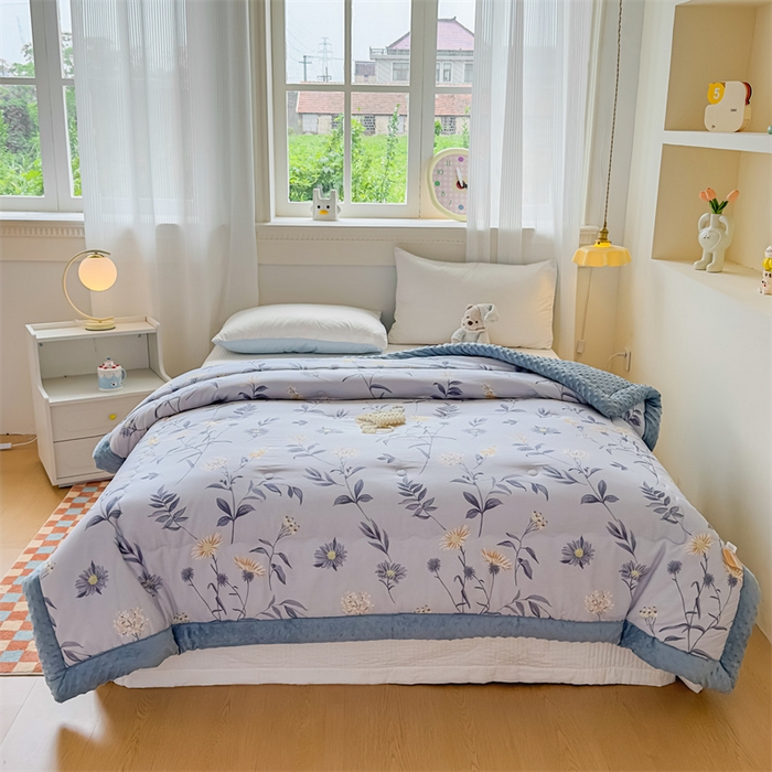 91家纺网 家纺一手货源 找家纺 默忆 2025新款全棉豆豆绒被子豆豆被冬被被芯 兰亭序