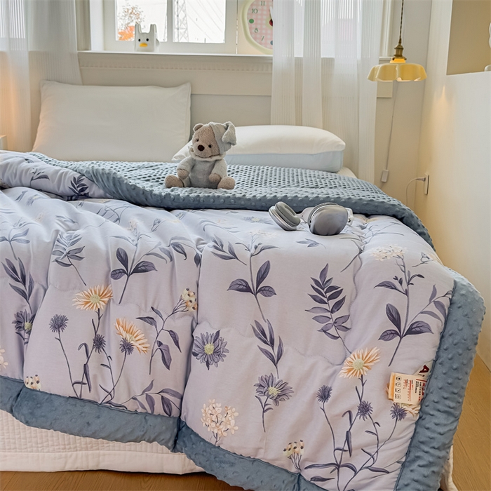 91家纺网 家纺一手货源 找家纺 默忆 2025新款全棉豆豆绒被子豆豆被冬被被芯 兰亭序