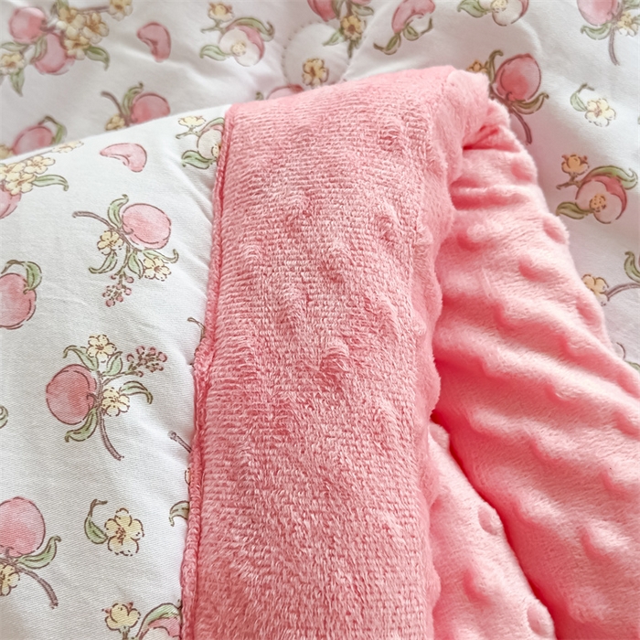 91家纺网 家纺一手货源 找家纺 默忆 2025新款全棉豆豆绒被子豆豆被冬被被芯 桃语春风