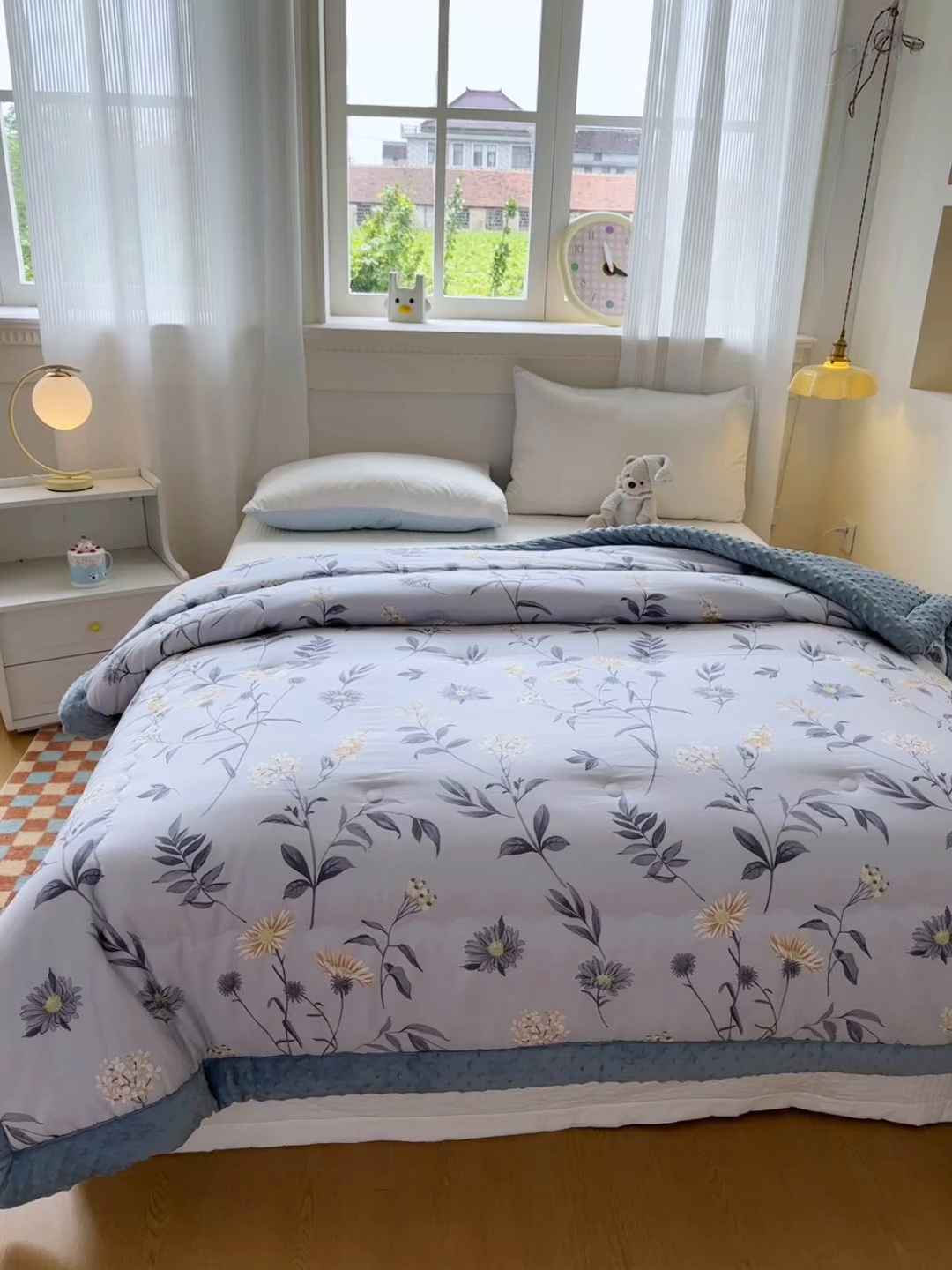 91家纺网 家纺一手货源 找家纺 默忆 2025新款全棉豆豆绒被子豆豆被冬被被芯 兰亭序