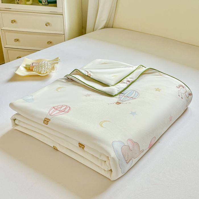 小叮当家纺仓储工厂店 2025新款A类母婴级宝宝被子豆豆绒牛奶针织棉被子大豆被春秋被秋冬被婴童被夏凉被 牛奶针织被-梦幻岛