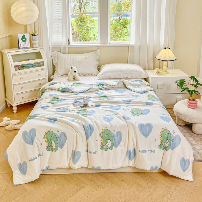 91家纺网 家纺一手货源 找家纺 小叮当家纺仓储工厂店 2025新款A类母婴级宝宝被子豆豆绒牛奶针织棉被子大豆被春秋被秋冬被婴童被夏凉被 牛奶针织被-幸运独角龙