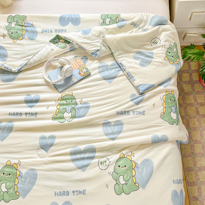 91家纺网 家纺一手货源 找家纺 小叮当家纺仓储工厂店 2025新款A类母婴级宝宝被子豆豆绒牛奶针织棉被子大豆被春秋被秋冬被婴童被夏凉被 牛奶针织被-幸运独角龙