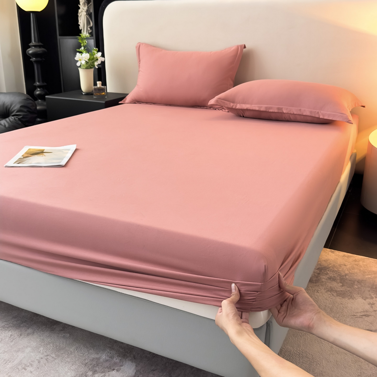 91家纺网 家纺一手货源 找家纺 （总）亨通家纺 2025新款亲肤舒适云朵水洗棉单床笠