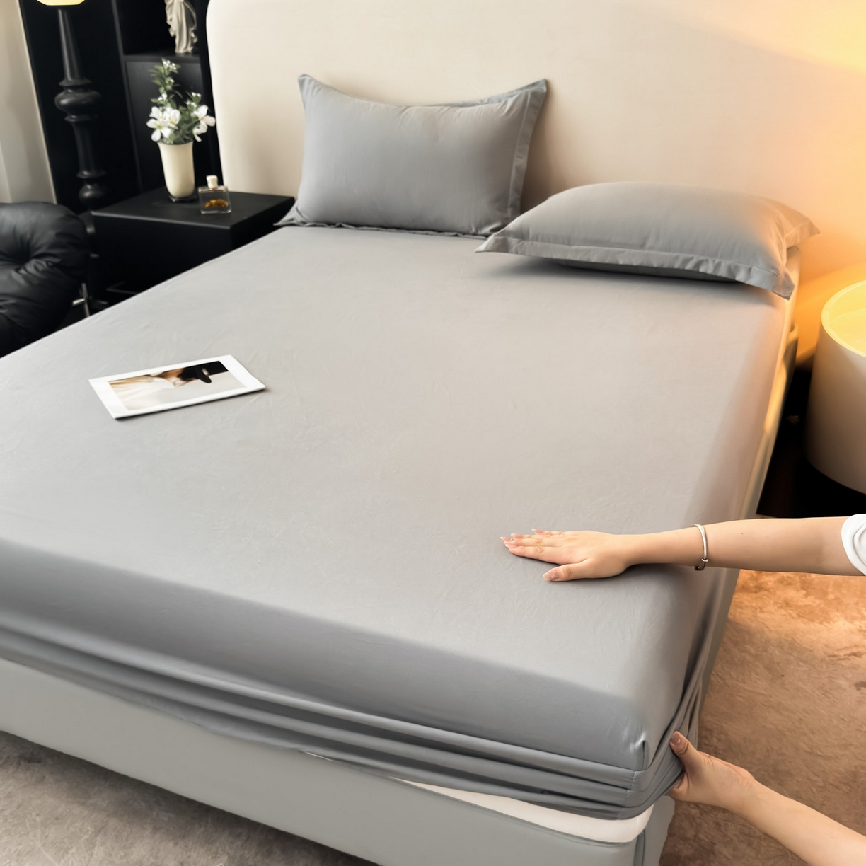 91家纺网 家纺一手货源 找家纺 （总）亨通家纺 2025新款亲肤舒适云朵水洗棉单床笠