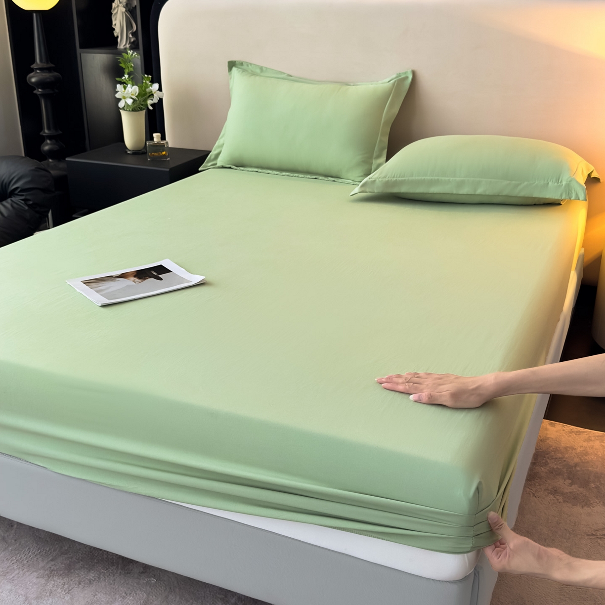 91家纺网 家纺一手货源 找家纺 （总）亨通家纺 2025新款亲肤舒适云朵水洗棉单床笠