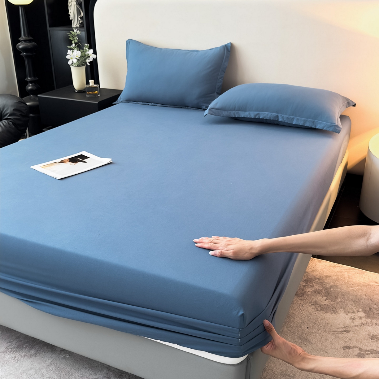 91家纺网 家纺一手货源 找家纺 （总）亨通家纺 2025新款亲肤舒适云朵水洗棉单床笠