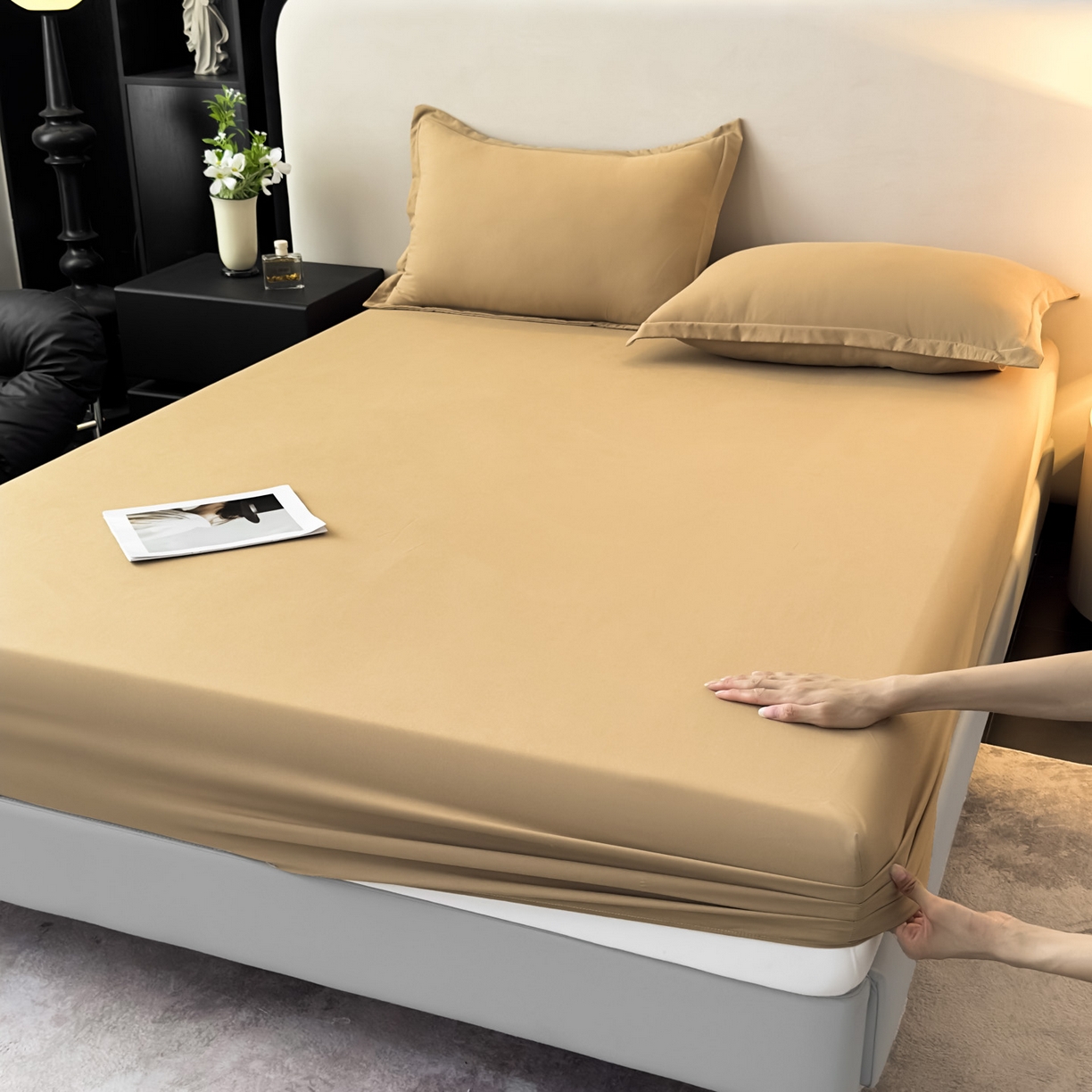 91家纺网 家纺一手货源 找家纺 （总）亨通家纺 2025新款亲肤舒适云朵水洗棉单床笠