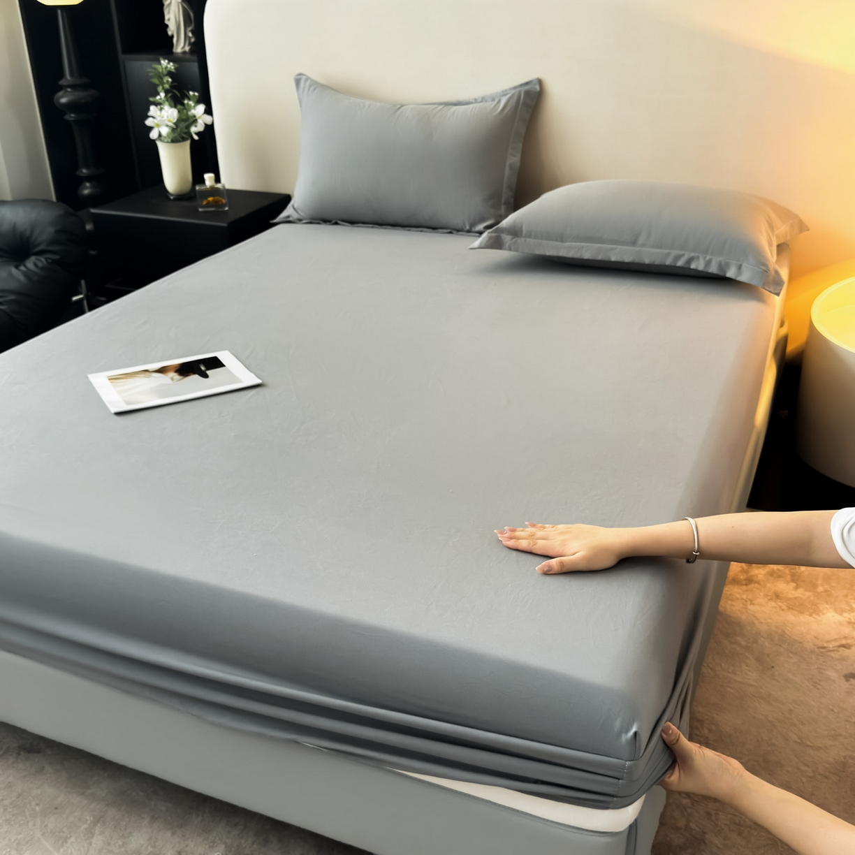 91家纺网 家纺一手货源 找家纺 （总）亨通家纺 2025新款亲肤舒适云朵水洗棉单床笠