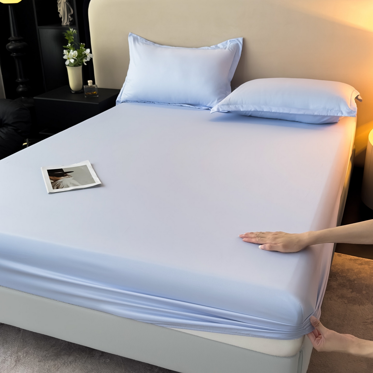 91家纺网 家纺一手货源 找家纺 （总）亨通家纺 2025新款亲肤舒适云朵水洗棉单床笠