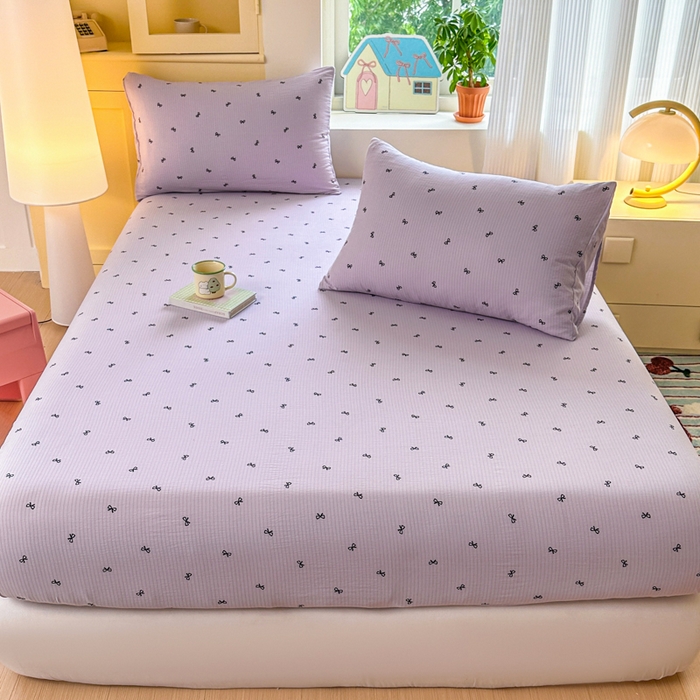 （总）艾特你 2025新款云感双层纱单床笠 床笠单件木棉床罩