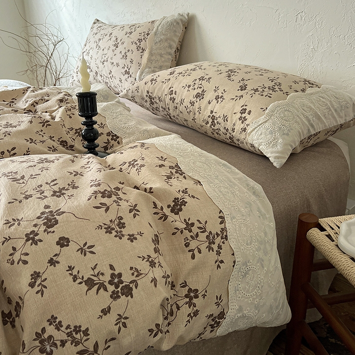 91家纺网 家纺一手货源 找家纺 （总）梦纤绒 2025秋冬新品A类高克重亚麻复古全棉花边侘寂风原麻系列