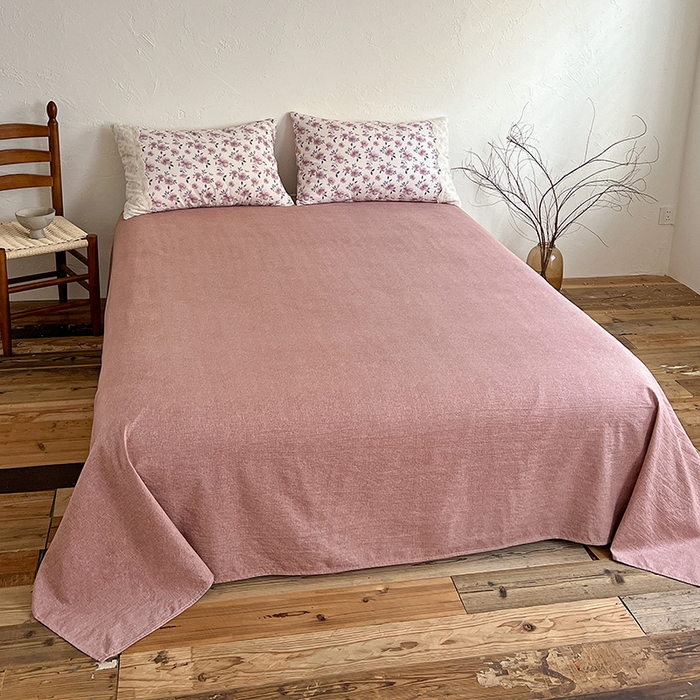 91家纺网 家纺一手货源 找家纺 梦纤绒 2025秋冬新品A类高克重亚麻复古全棉花边侘寂风原麻系列 幻城