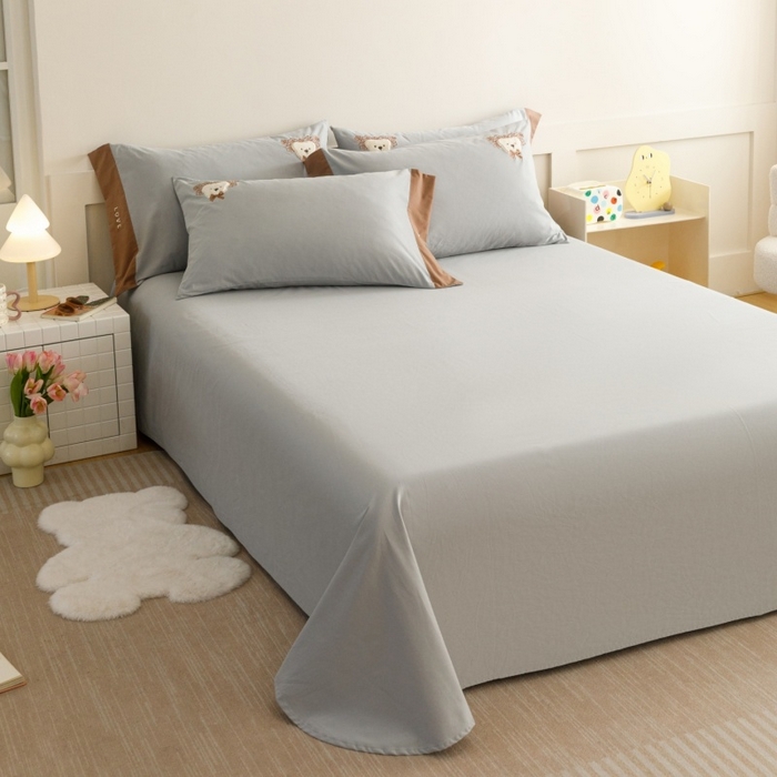 91家纺网 家纺一手货源 找家纺 艾莱家纺 2025新款A类新疆长绒棉纯棉加厚柔顺磨毛贴布绣四件套-奶芙 奶芙-悠兰