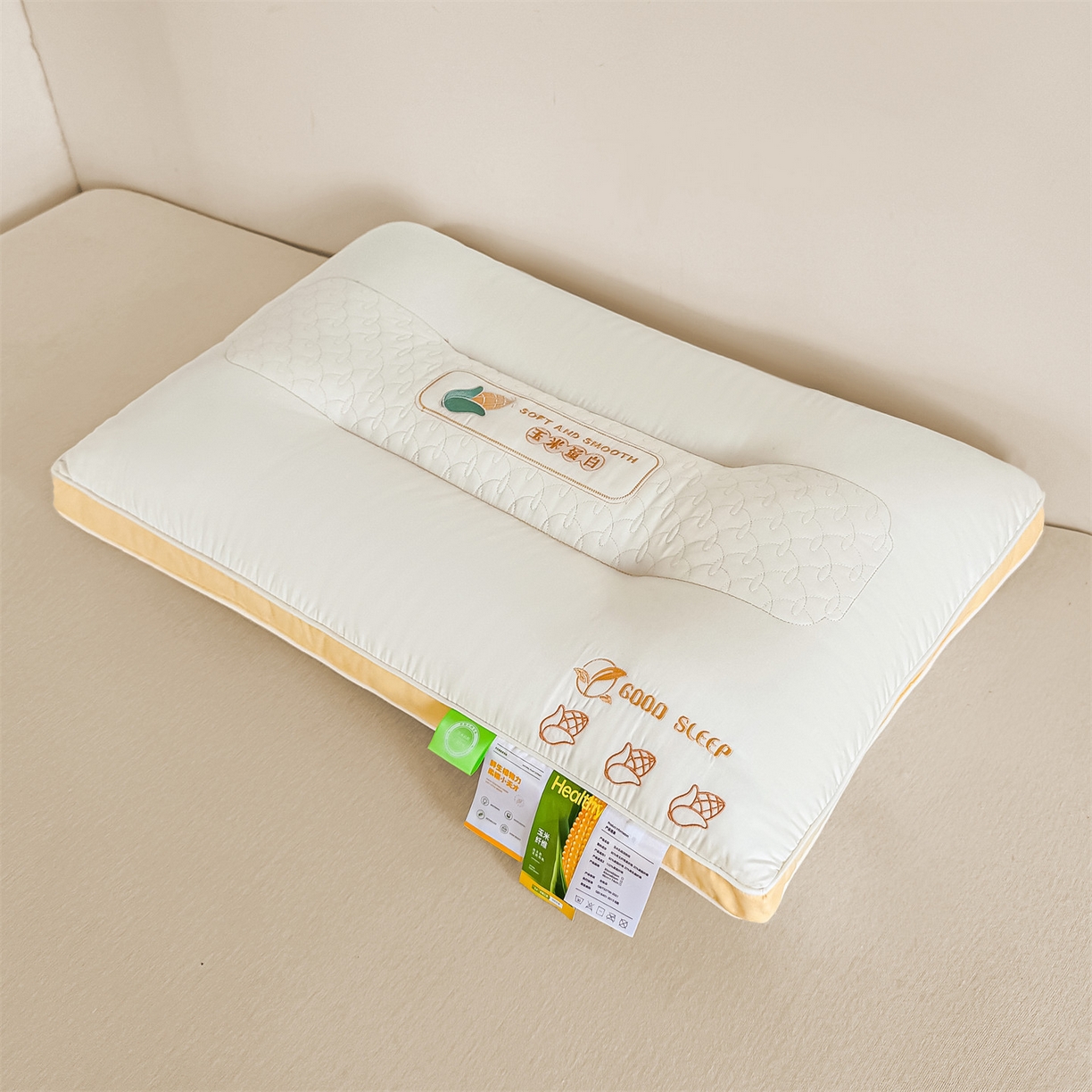 91家纺网 家纺一手货源 找家纺 （总）麦肯锡 2025新款玉米蛋白护颈枕枕头枕芯