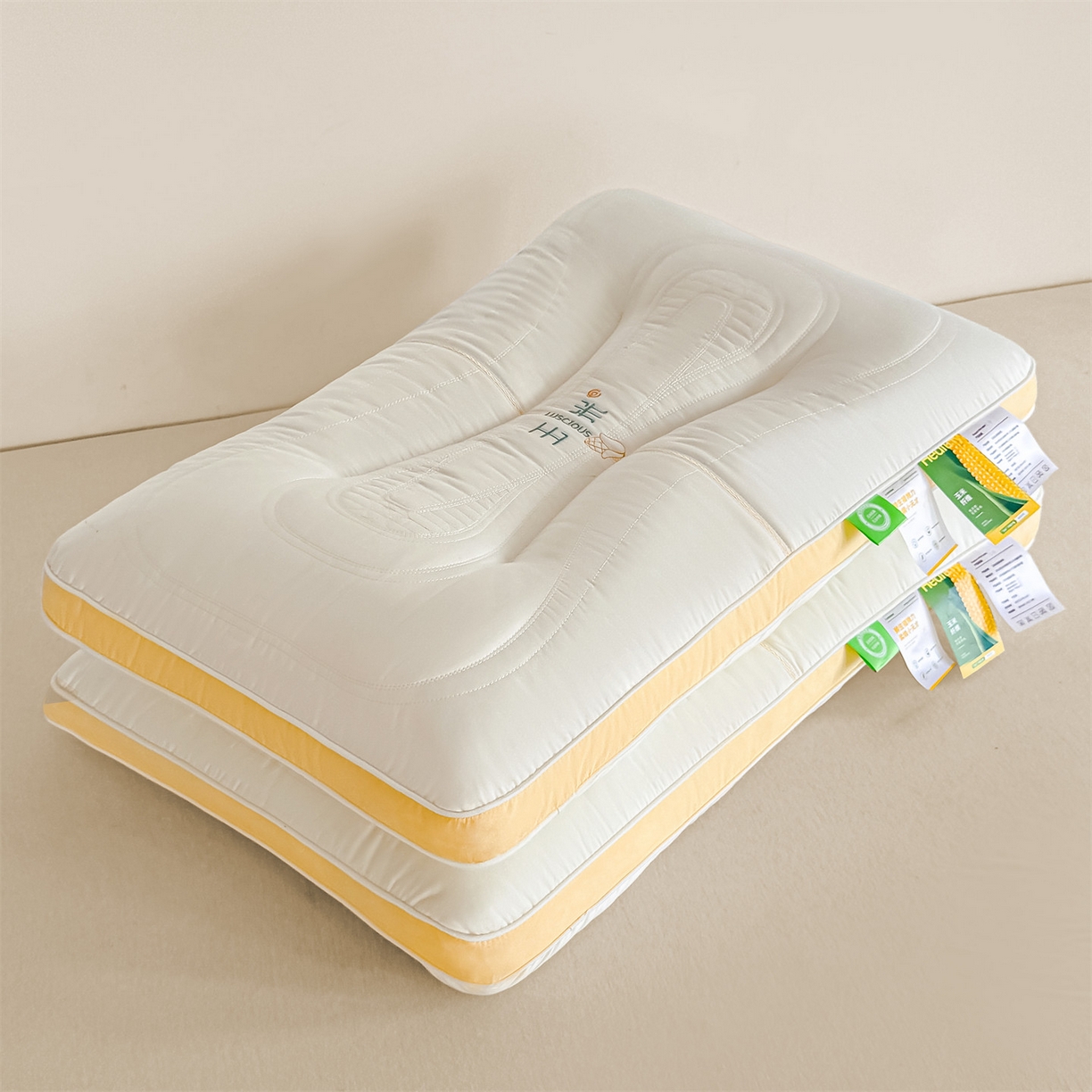 91家纺网 家纺一手货源 找家纺 麦肯锡 2025新款玉米蛋白护颈枕枕头枕芯 玉米蛋白护颈枕